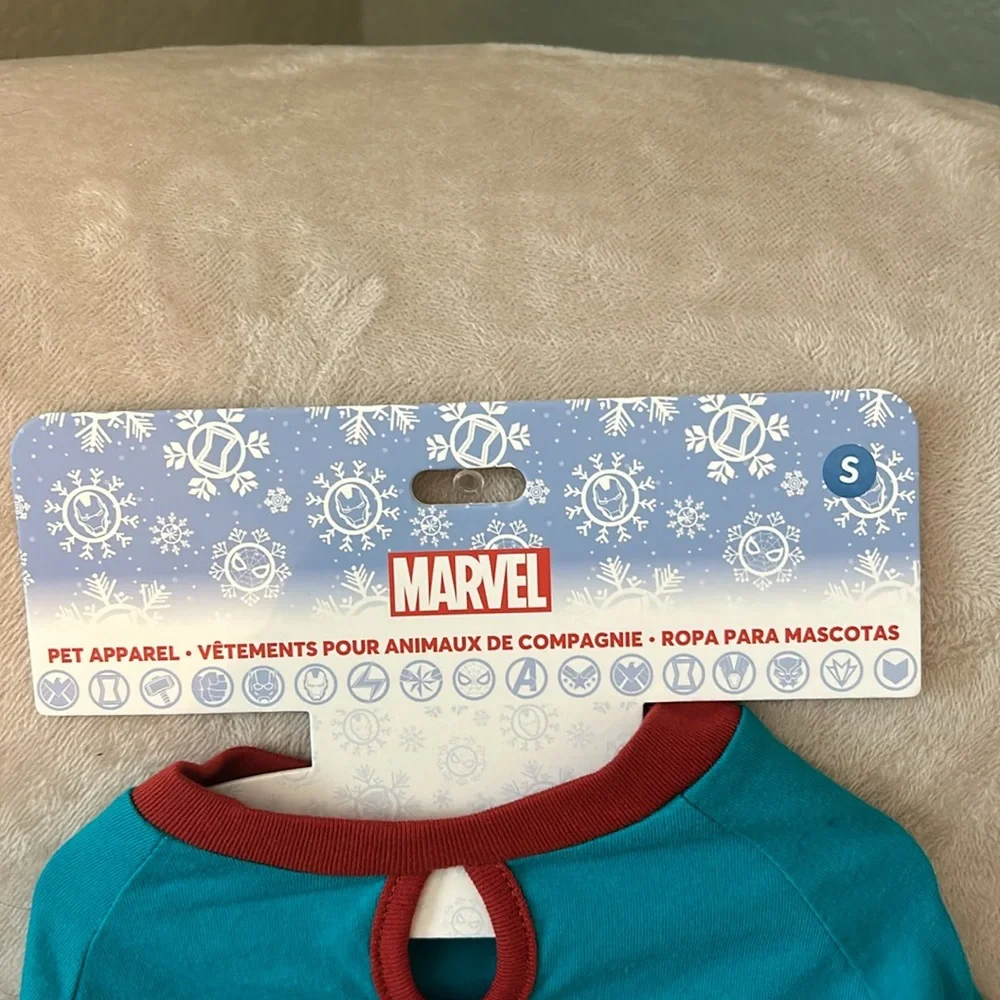 Disney Marvel Pet Apparel t-shirt.  Christmas themed Size S. NWT